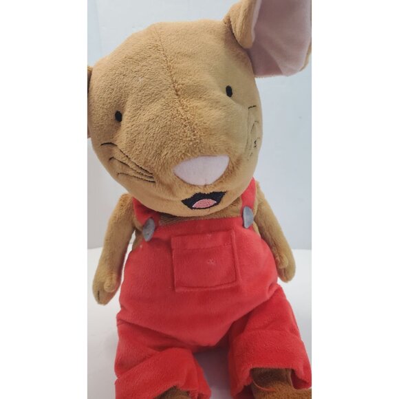 Mouse Stuffed Animal Plush 15" Toy Wearing Red Overalls Give A Mouse A Cookie - Picture 5 of 8